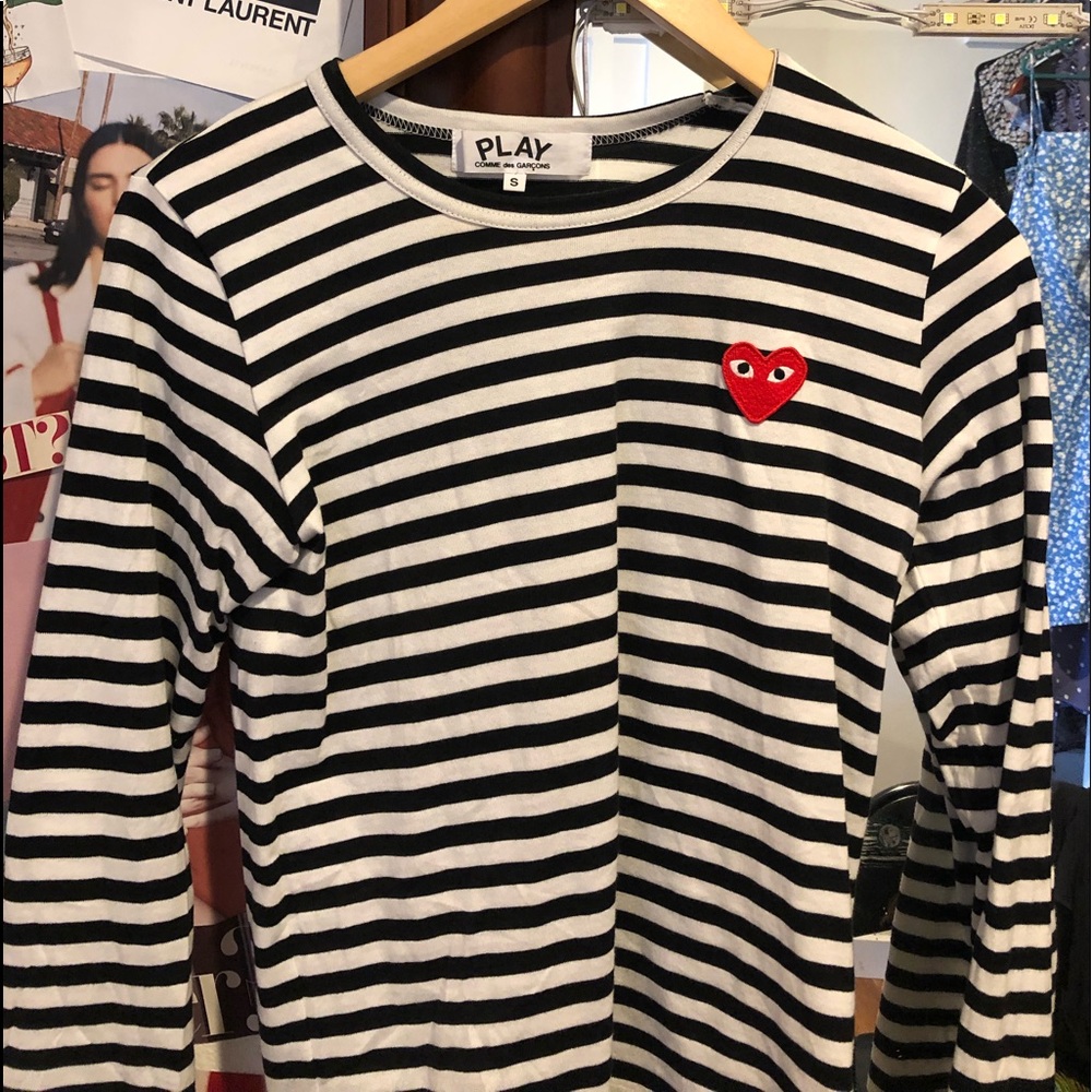 Comme des Garçons PLAY striped long sleeve shirt